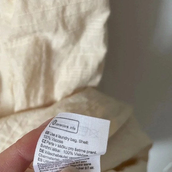 & Other Stories Beige Midi Dress with Puff Sleeves - Picture 15 of 16